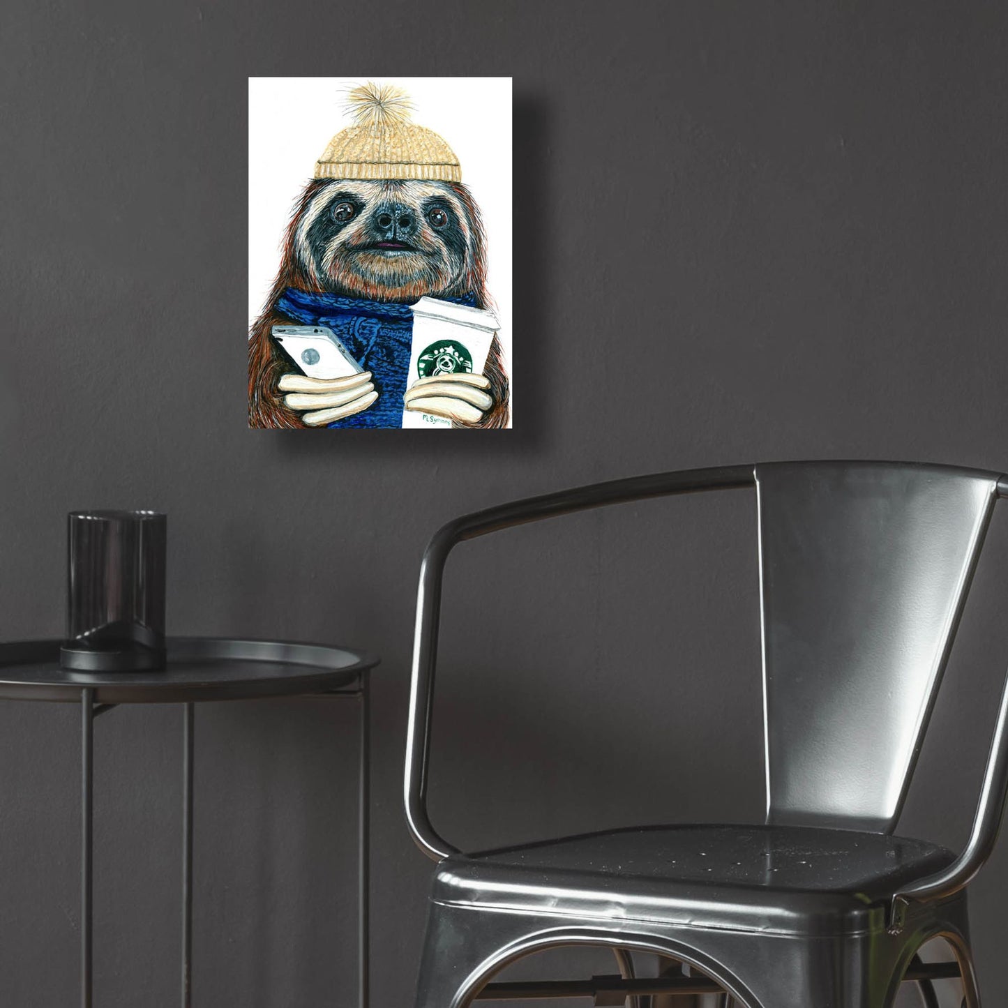 Epic Art ' Urban Sloth' by Melissa Symons, Acrylic Glass Wall Art,12x16