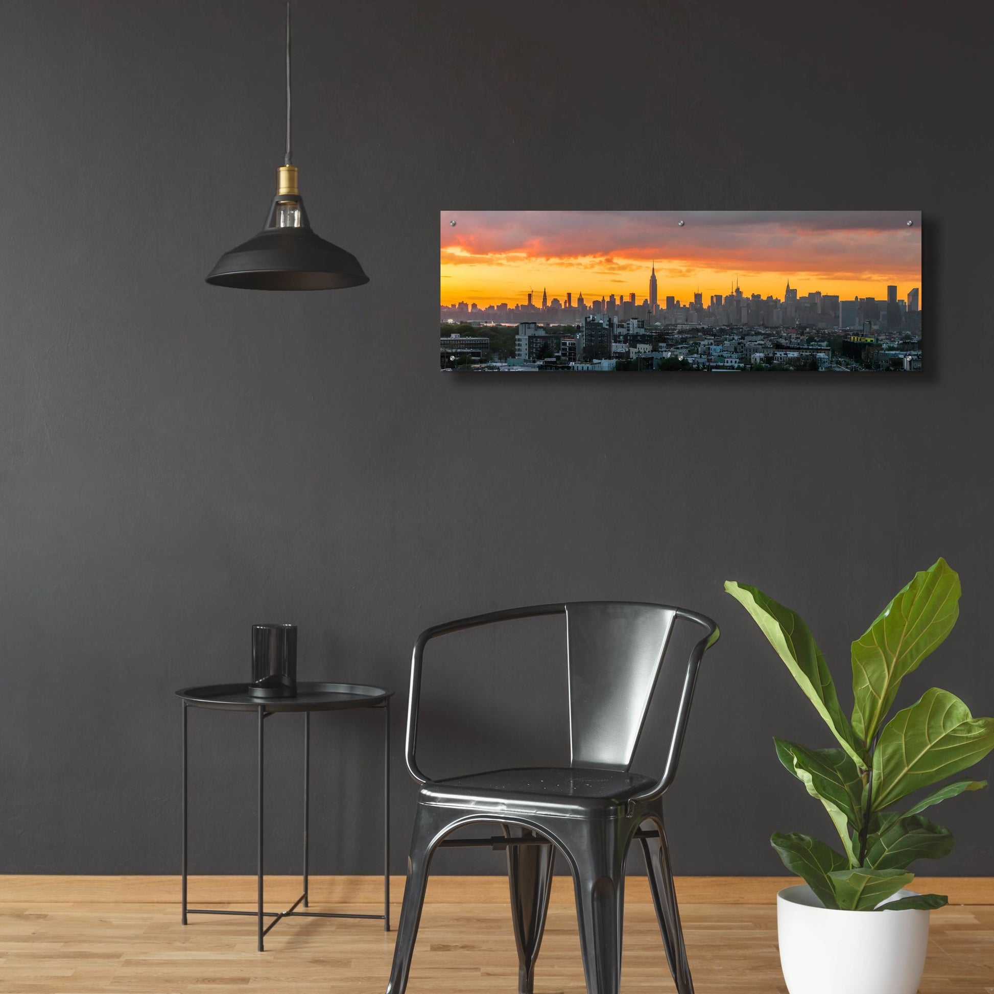 Epic Art ' Manhattan Skyline from Brooklyn' by Richard Silver, Acrylic Glass Wall Art,48x16