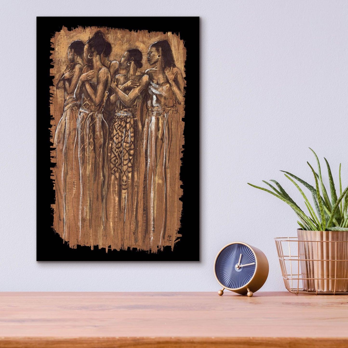 Epic Art ' Sisters in Spirit' by Monica Stewart, Acrylic Glass Wall Art,12x16