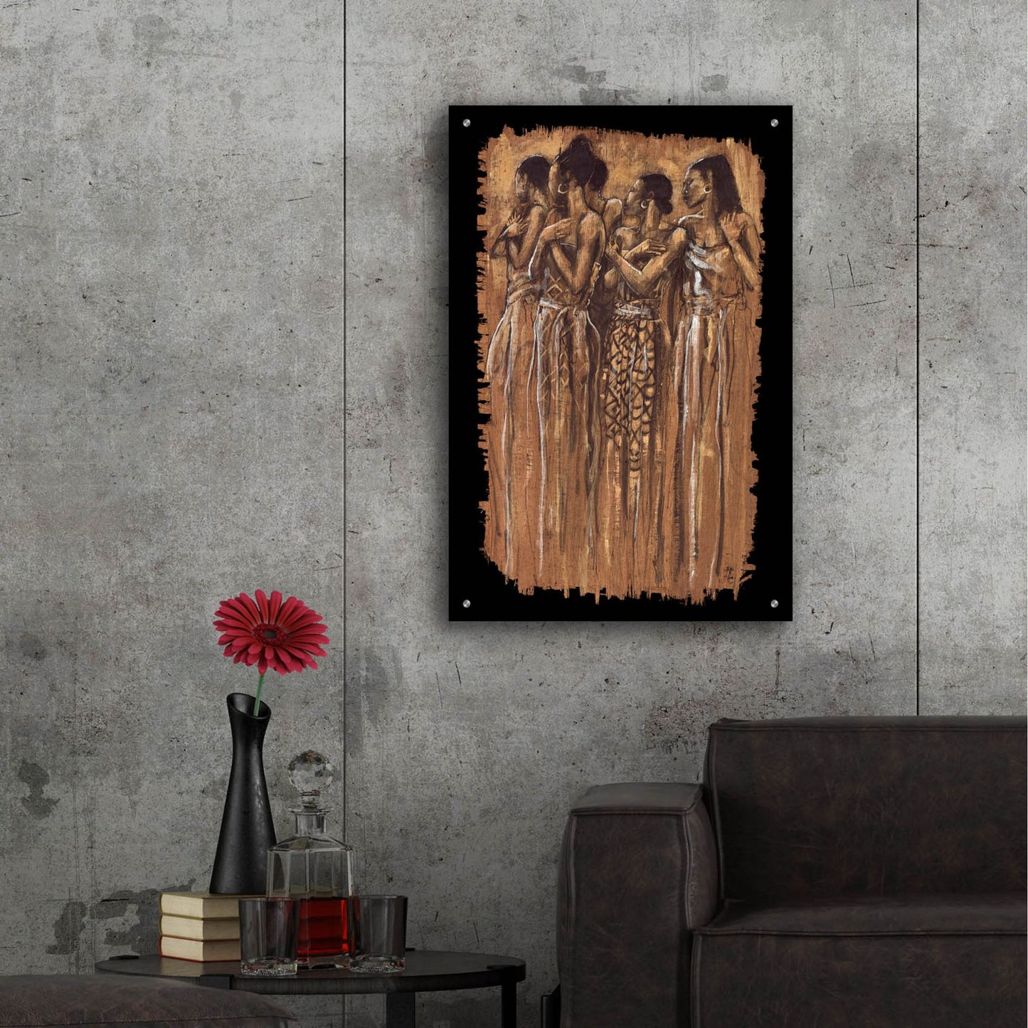 Epic Art ' Sisters in Spirit' by Monica Stewart, Acrylic Glass Wall Art,24x36