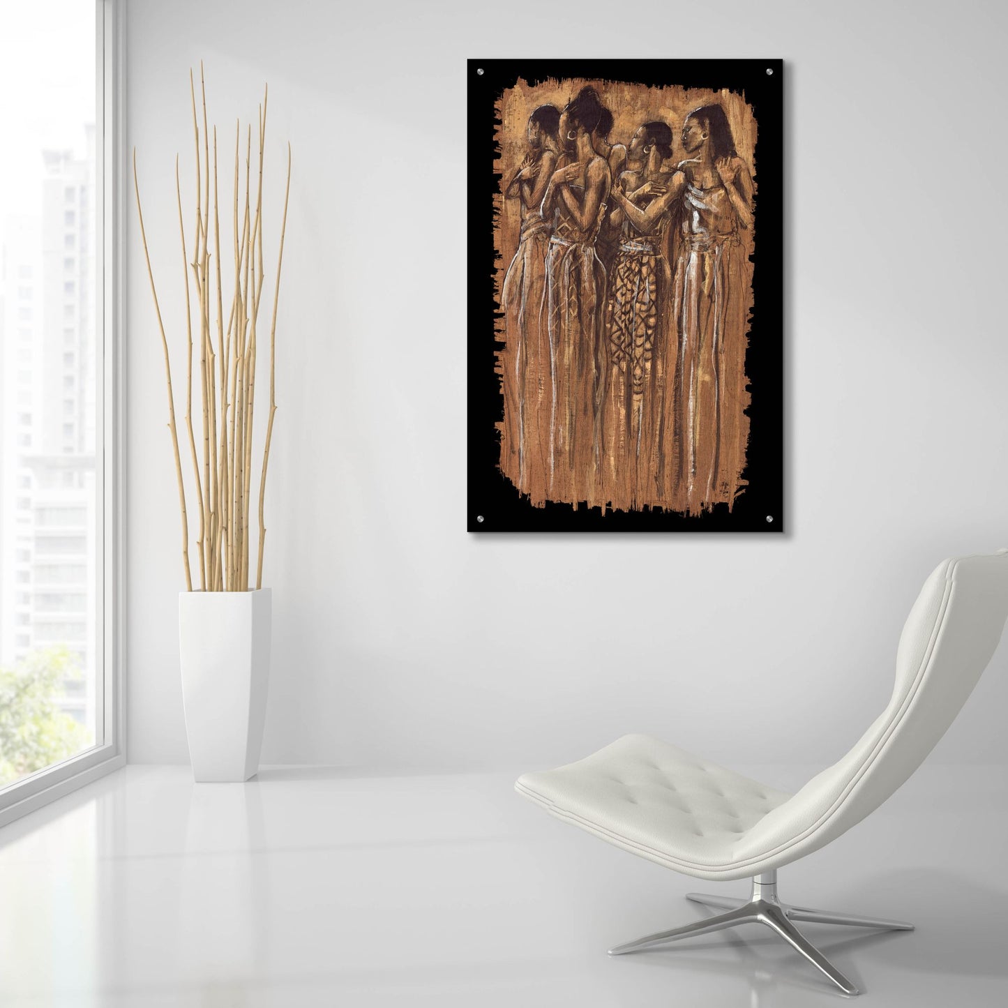 Epic Art ' Sisters in Spirit' by Monica Stewart, Acrylic Glass Wall Art,24x36