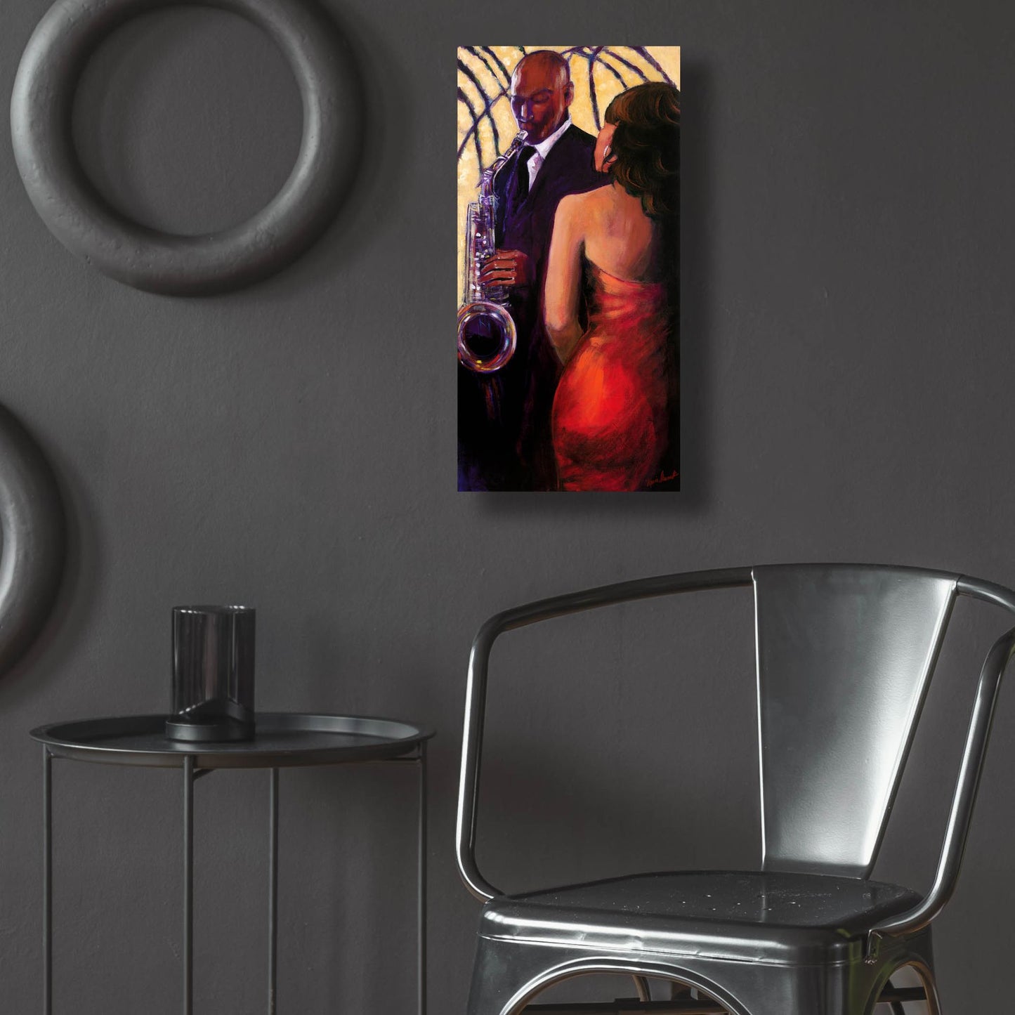 Epic Art ' Sax Seduction' by Monica Stewart, Acrylic Glass Wall Art,12x24