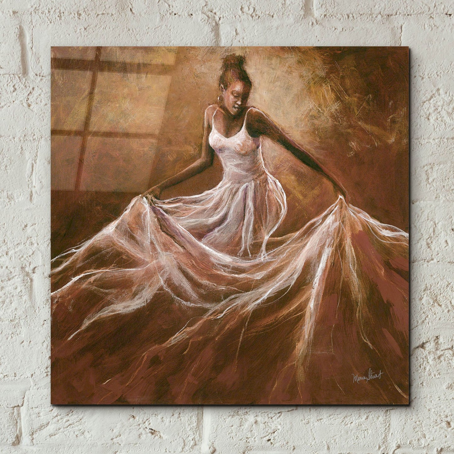 Epic Art ' Ethereal Grace' by Monica Stewart, Acrylic Glass Wall Art,12x12