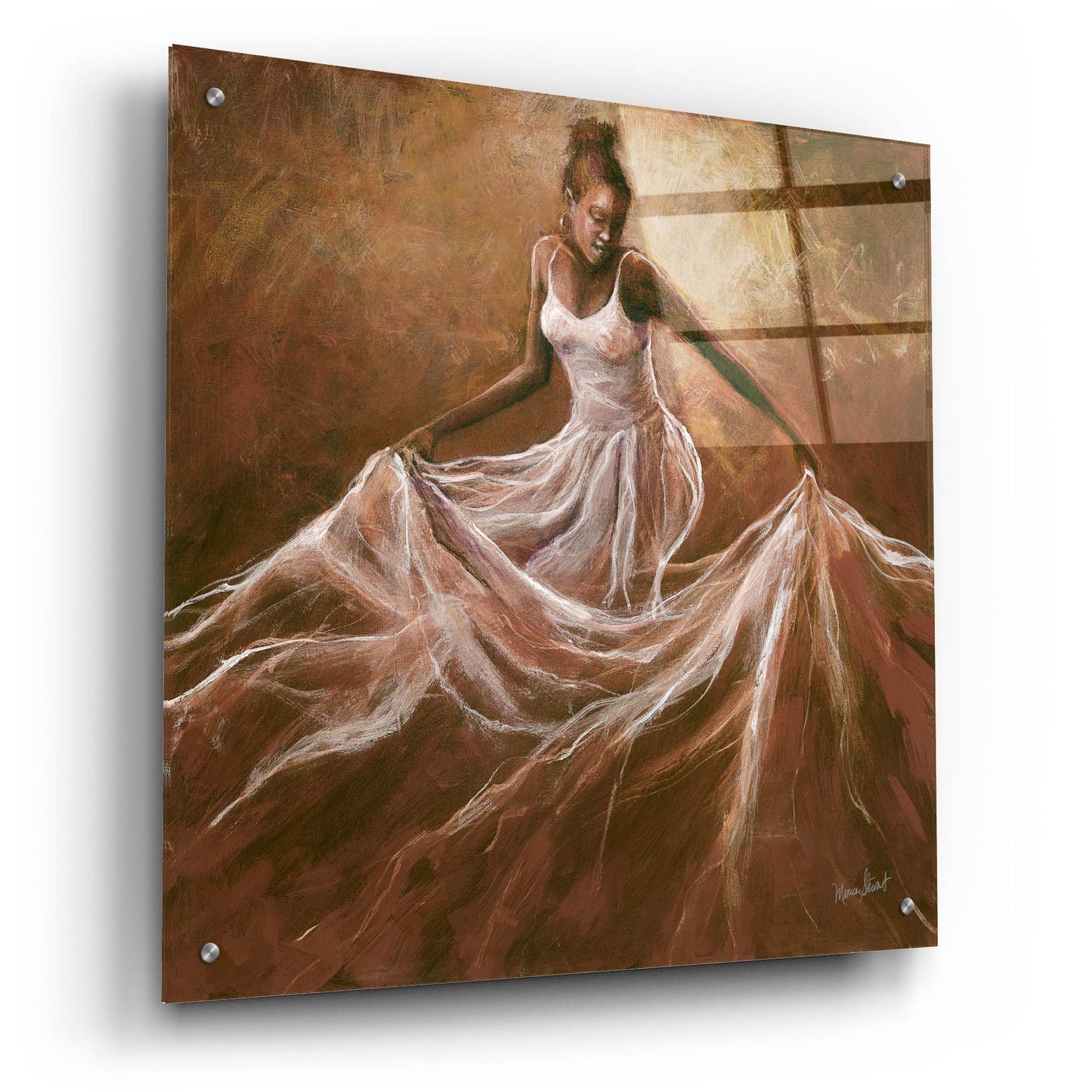 Epic Art ' Ethereal Grace' by Monica Stewart, Acrylic Glass Wall Art,24x24