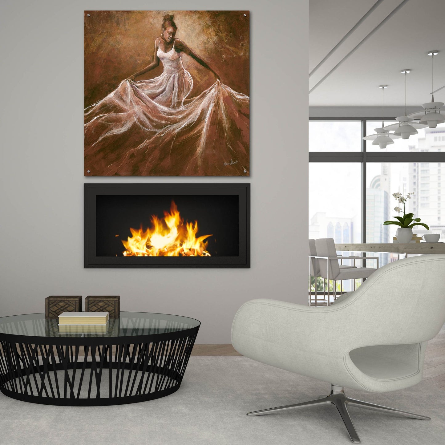 Epic Art ' Ethereal Grace' by Monica Stewart, Acrylic Glass Wall Art,36x36