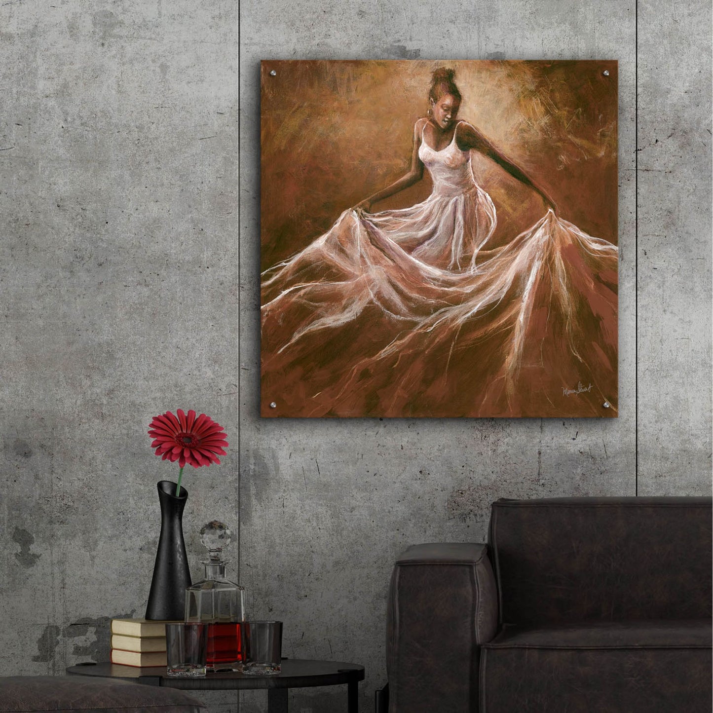 Epic Art ' Ethereal Grace' by Monica Stewart, Acrylic Glass Wall Art,36x36