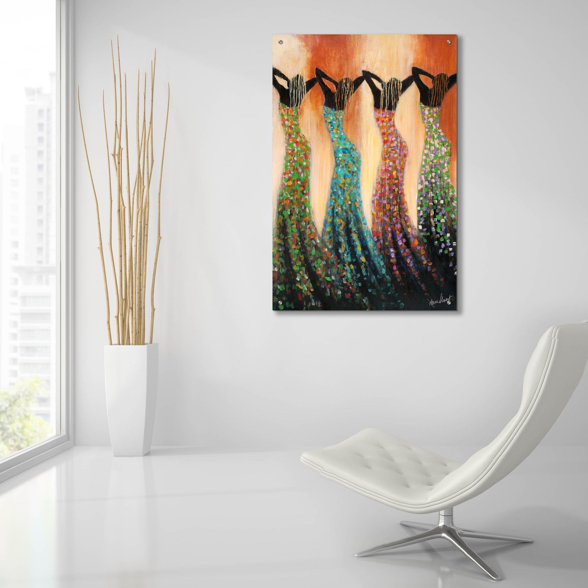 Epic Art ' Dance of the Summer Solstice' by Monica Stewart, Acrylic Glass Wall Art,24x36