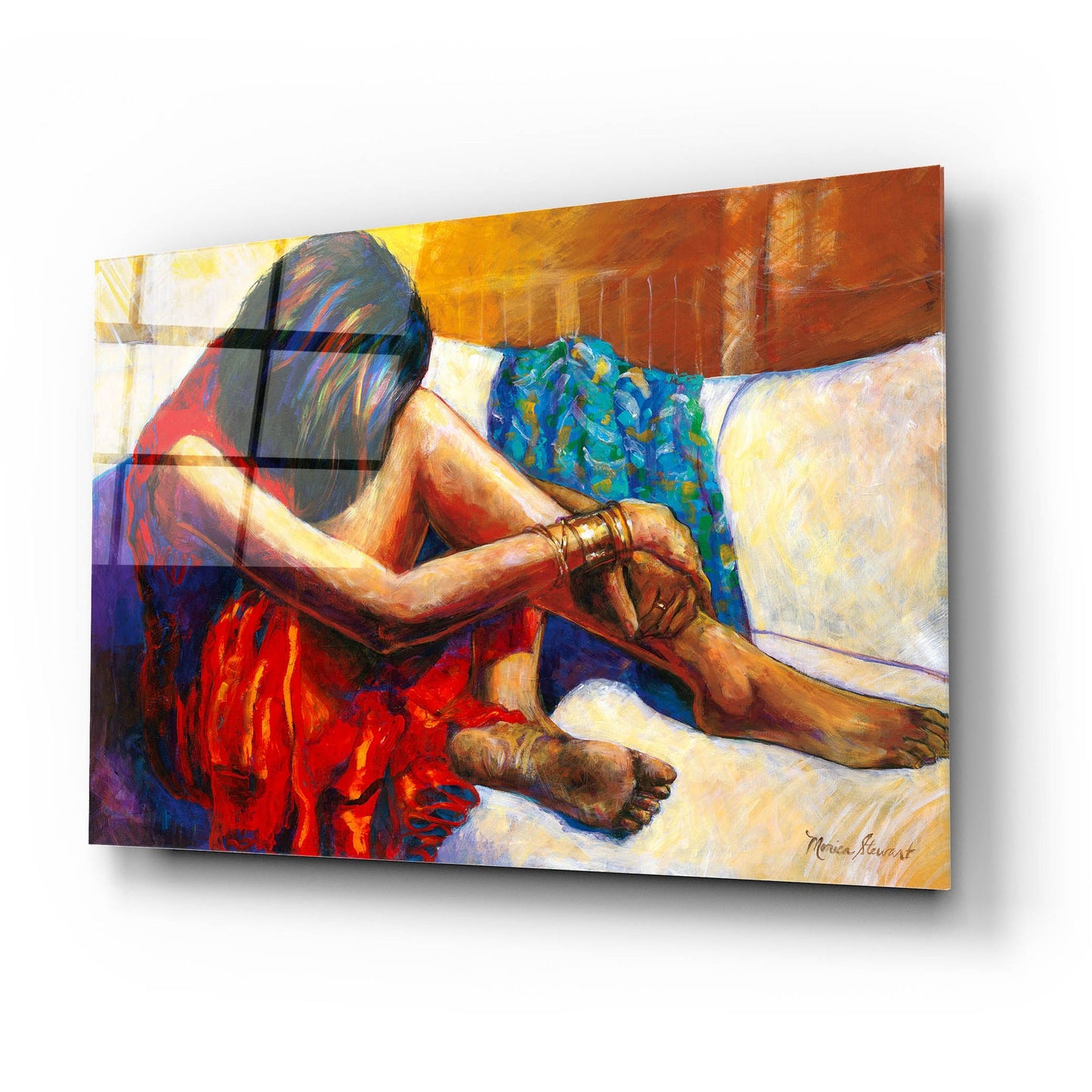 Epic Art ' Repose' by Monica Stewart, Acrylic Glass Wall Art,24x16