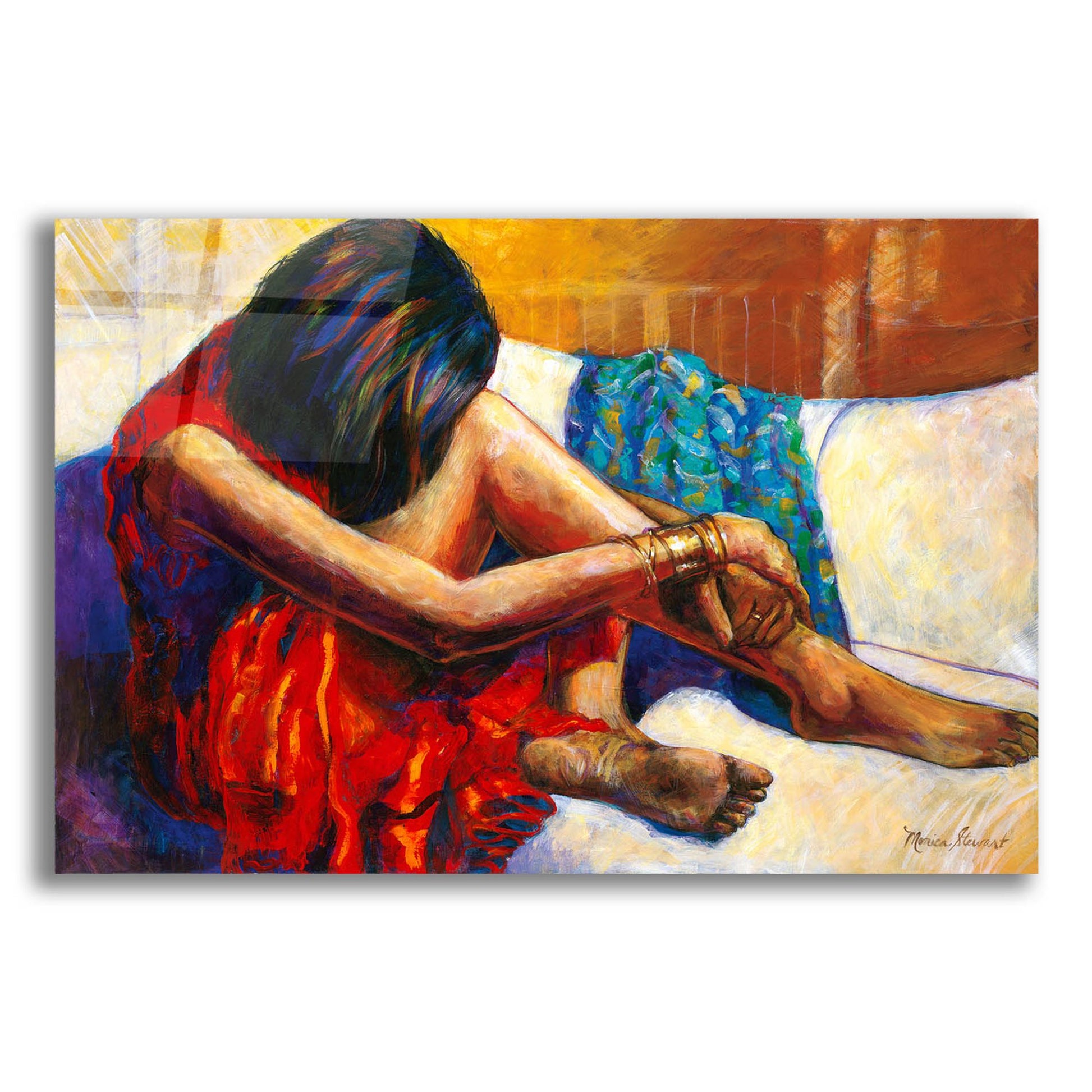 Epic Art ' Repose' by Monica Stewart, Acrylic Glass Wall Art,24x16