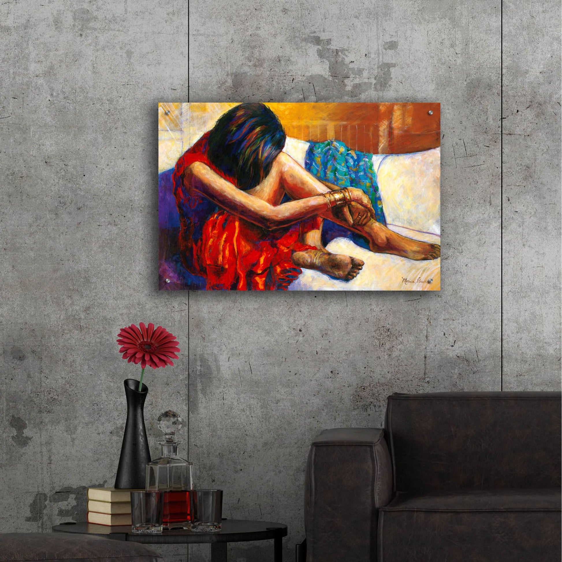 Epic Art ' Repose' by Monica Stewart, Acrylic Glass Wall Art,36x24