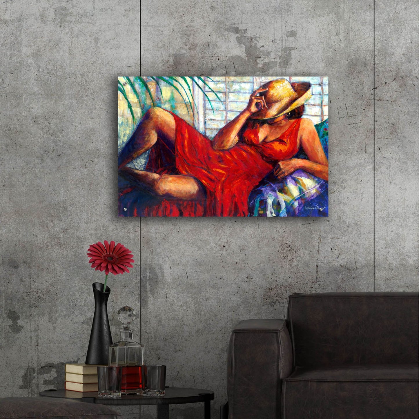 Epic Art ' Chilling' by Monica Stewart, Acrylic Glass Wall Art,36x24