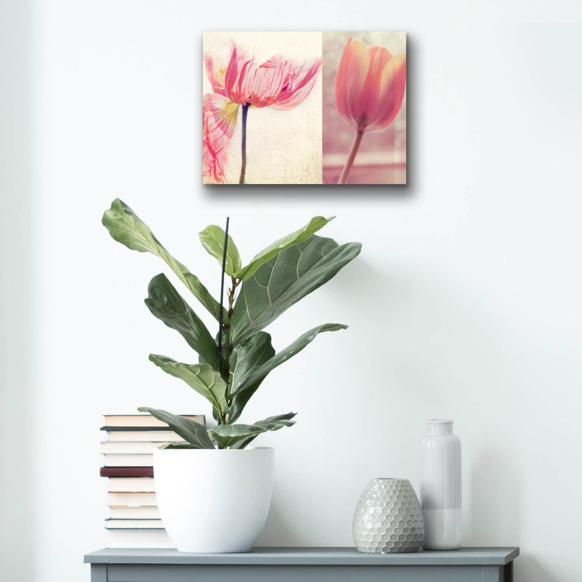 Epic Art ' Poppy & Tulip' by Myan Soffia, Acrylic Glass Wall Art,16x12