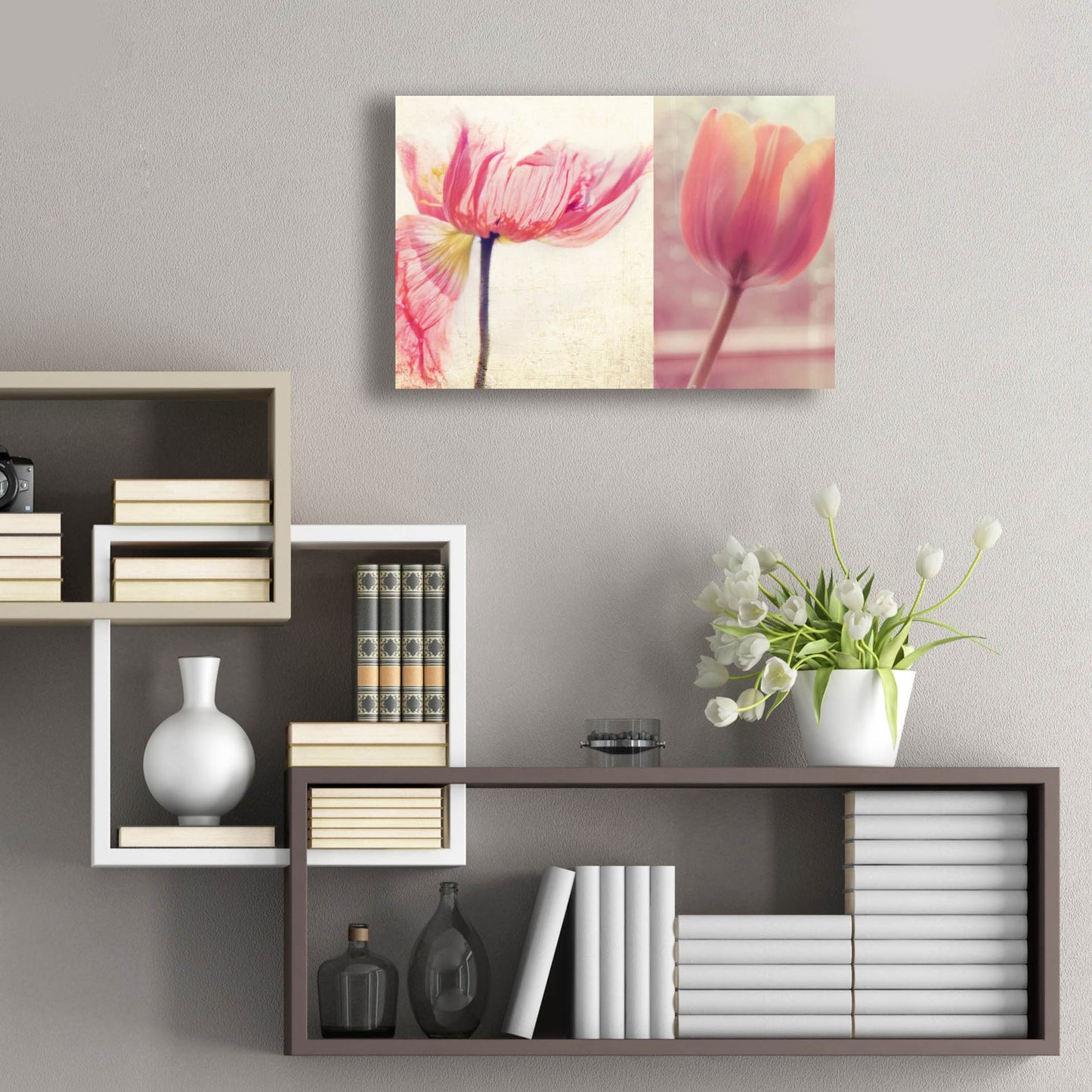 Epic Art ' Poppy & Tulip' by Myan Soffia, Acrylic Glass Wall Art,24x16