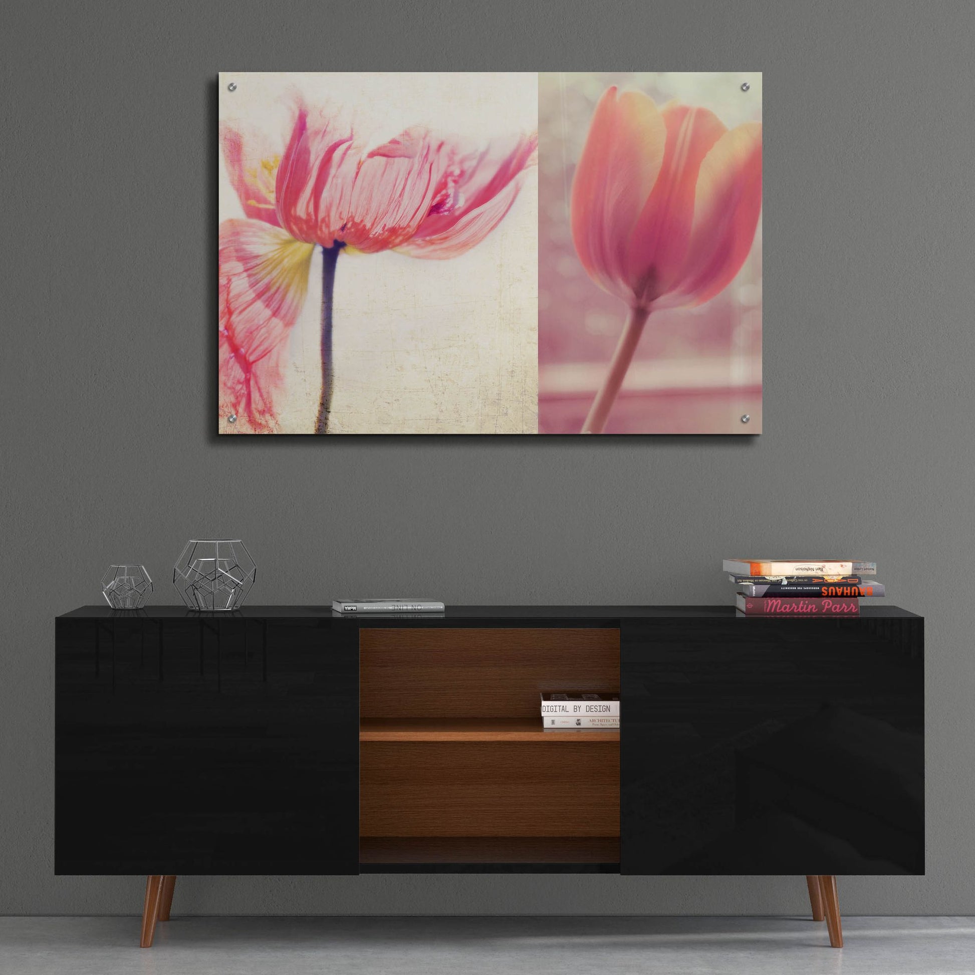 Epic Art ' Poppy & Tulip' by Myan Soffia, Acrylic Glass Wall Art,36x24