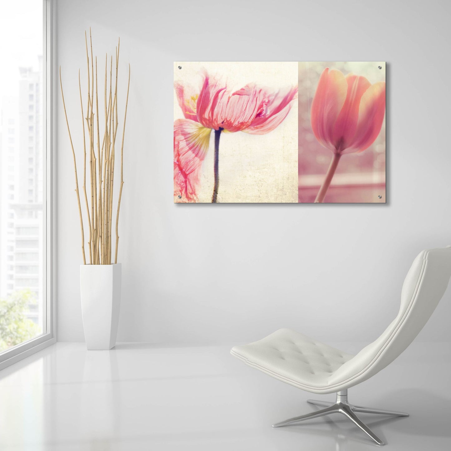 Epic Art ' Poppy & Tulip' by Myan Soffia, Acrylic Glass Wall Art,36x24