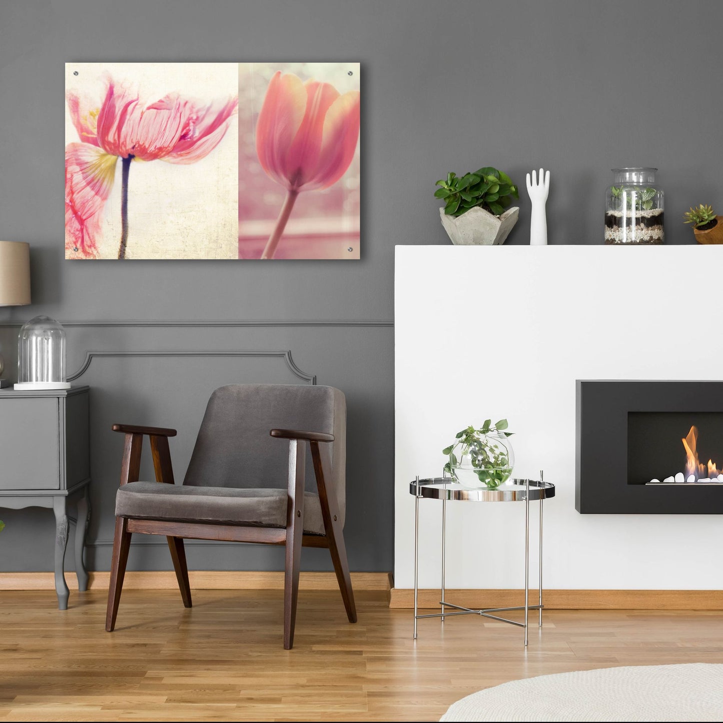 Epic Art ' Poppy & Tulip' by Myan Soffia, Acrylic Glass Wall Art,36x24