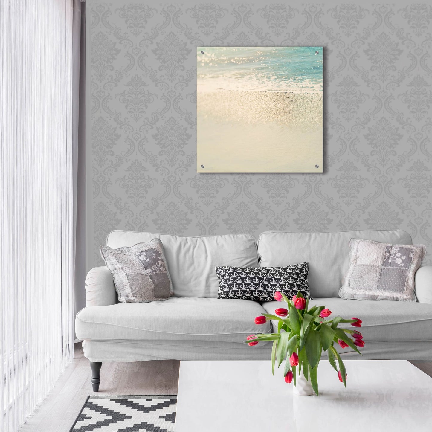 Epic Art ' Del Mar' by Myan Soffia, Acrylic Glass Wall Art,24x24