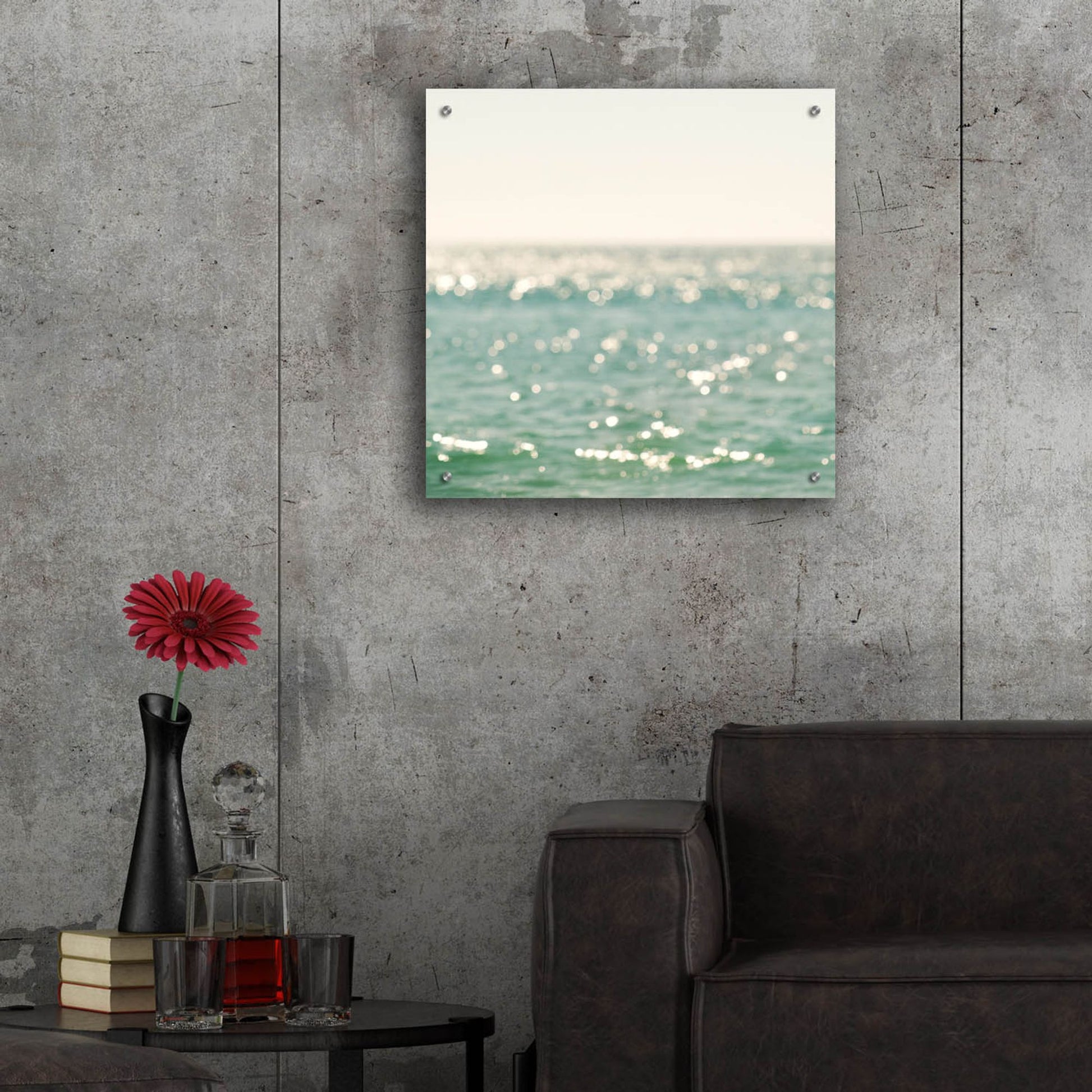 Epic Art ' La Mer' by Myan Soffia, Acrylic Glass Wall Art,24x24