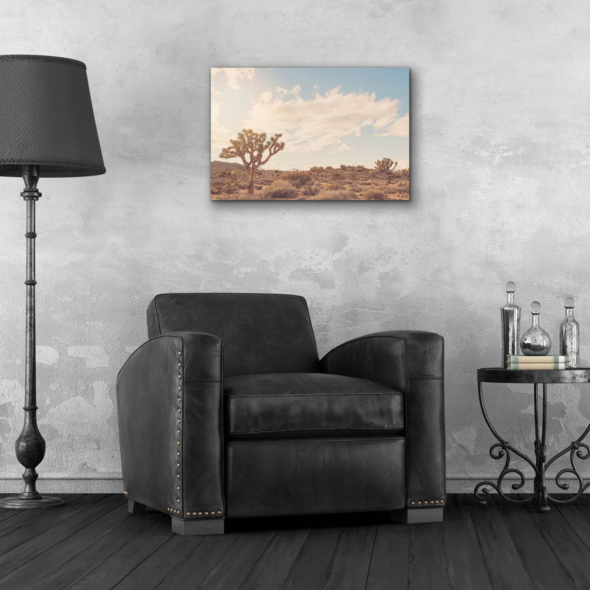 Epic Art ' Sunshine & Joshua Trees' by Myan Soffia, Acrylic Glass Wall Art,24x16