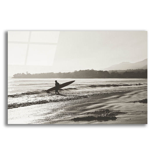 Epic Art ' BW Surfer 3' by Myan Soffia, Acrylic Glass Wall Art