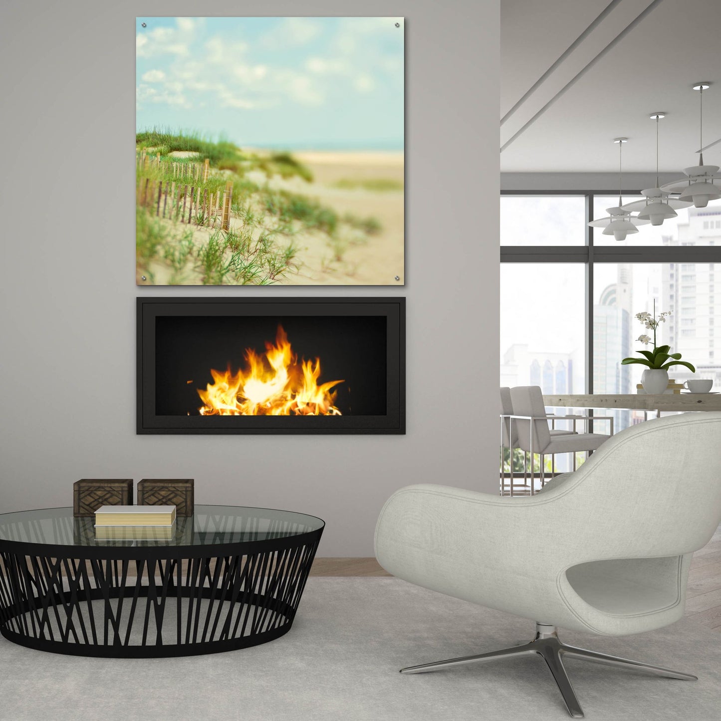 Epic Art ' Sand Dunes' by Myan Soffia, Acrylic Glass Wall Art,36x36