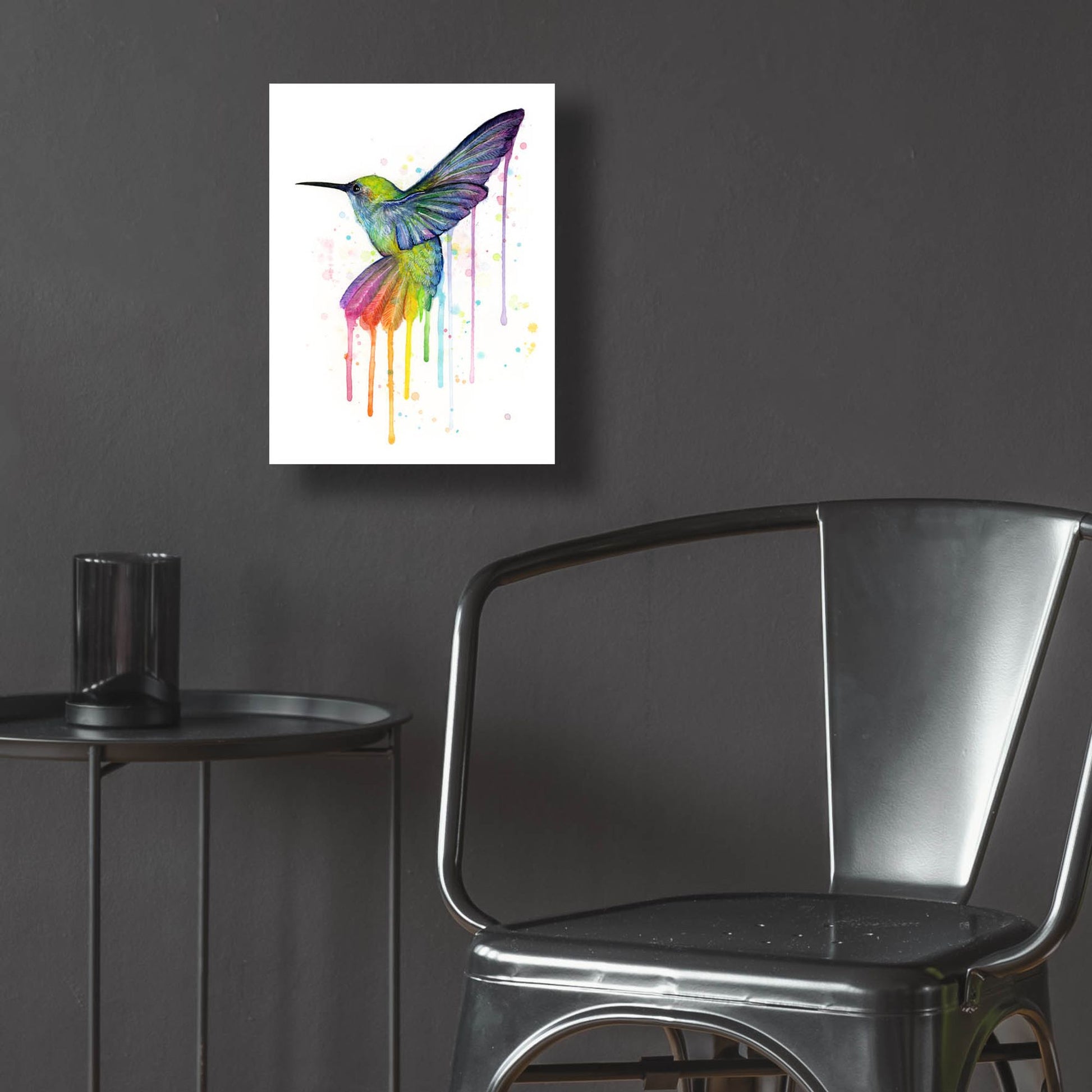 Epic Art ' Rainbow Hummingbird' by Olga Shvartsur, Acrylic Glass Wall Art,12x16