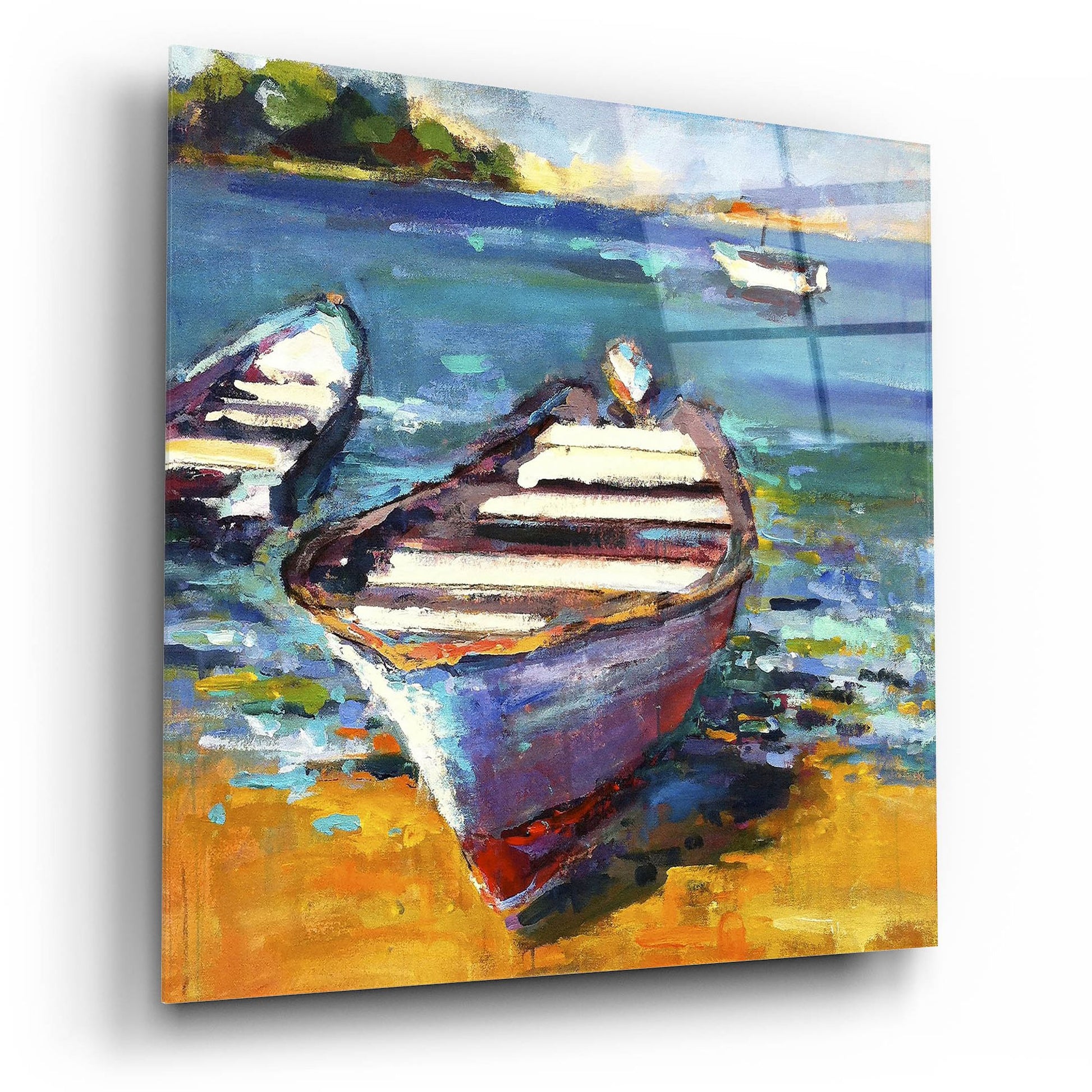 Epic Art ' Boat' by Page Pearson Railsback, Acrylic Glass Wall Art,12x12