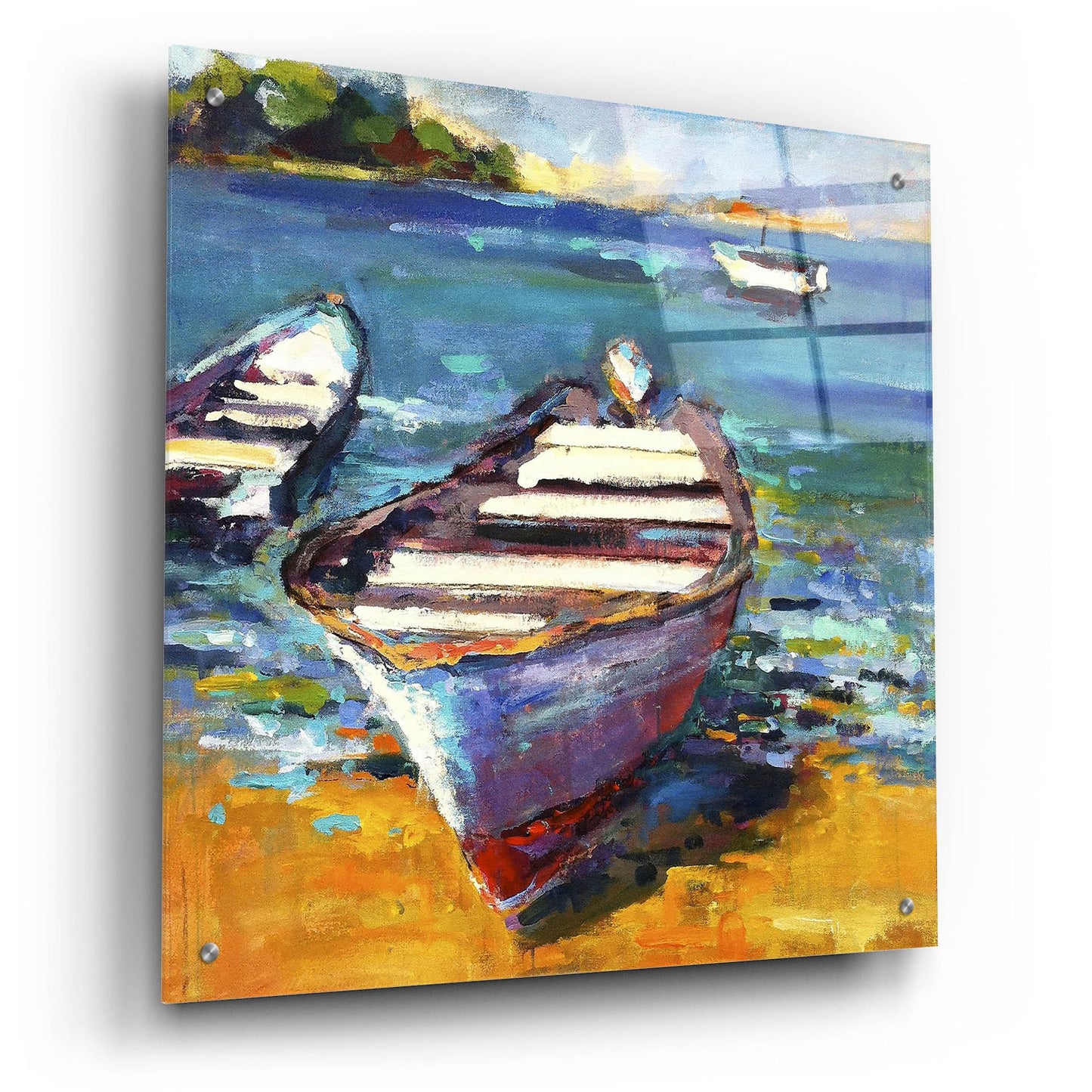 Epic Art ' Boat' by Page Pearson Railsback, Acrylic Glass Wall Art,24x24