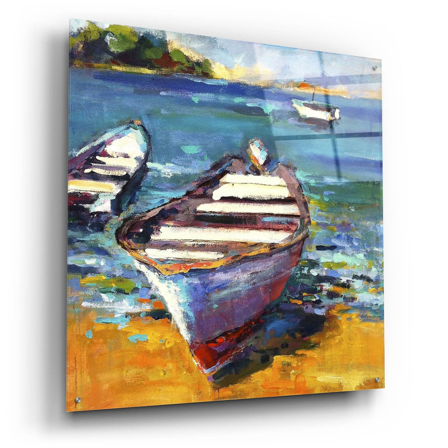 Epic Art ' Boat' by Page Pearson Railsback, Acrylic Glass Wall Art,36x36