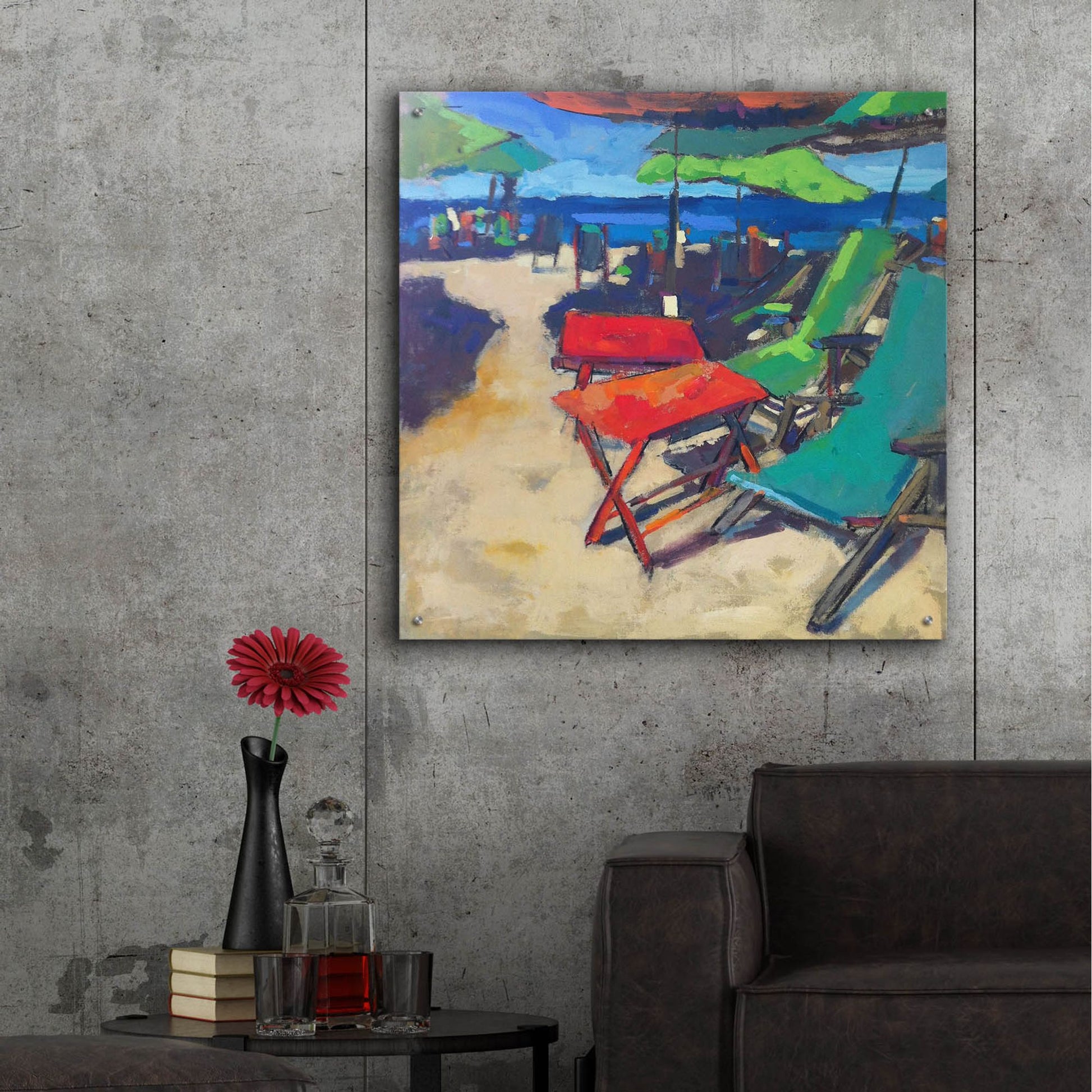 Epic Art ' Playa' by Page Pearson Railsback, Acrylic Glass Wall Art,36x36