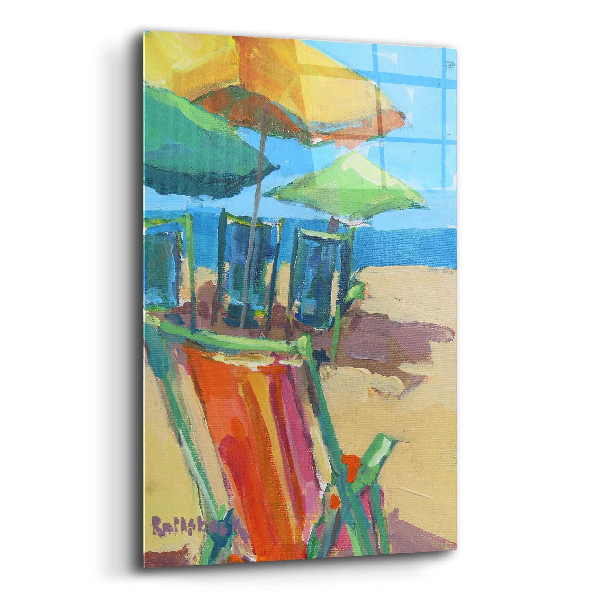 Epic Art ' Beach Days' by Page Pearson Railsback, Acrylic Glass Wall Art,12x16