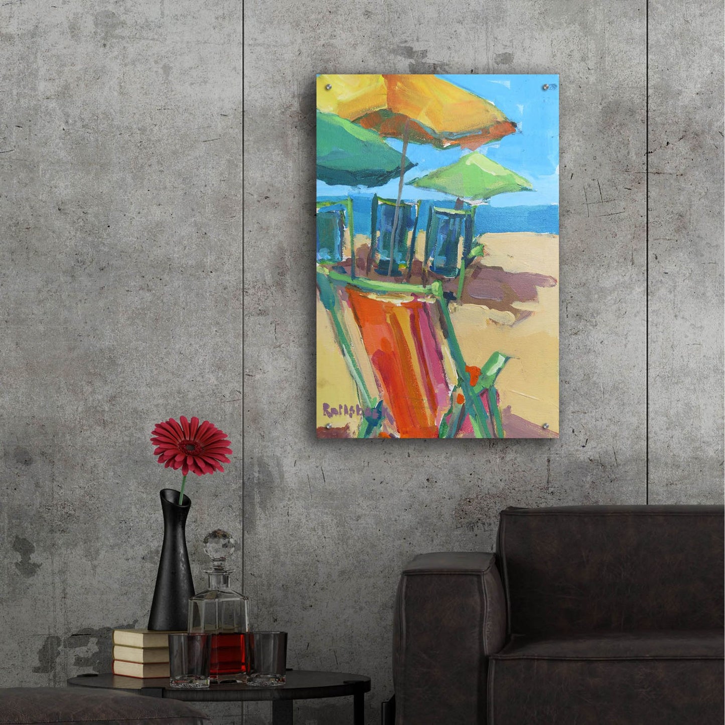 Epic Art ' Beach Days' by Page Pearson Railsback, Acrylic Glass Wall Art,24x36