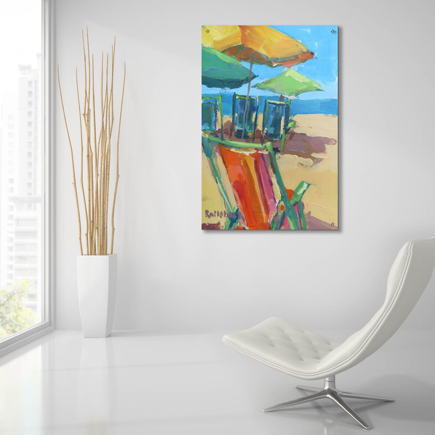 Epic Art ' Beach Days' by Page Pearson Railsback, Acrylic Glass Wall Art,24x36