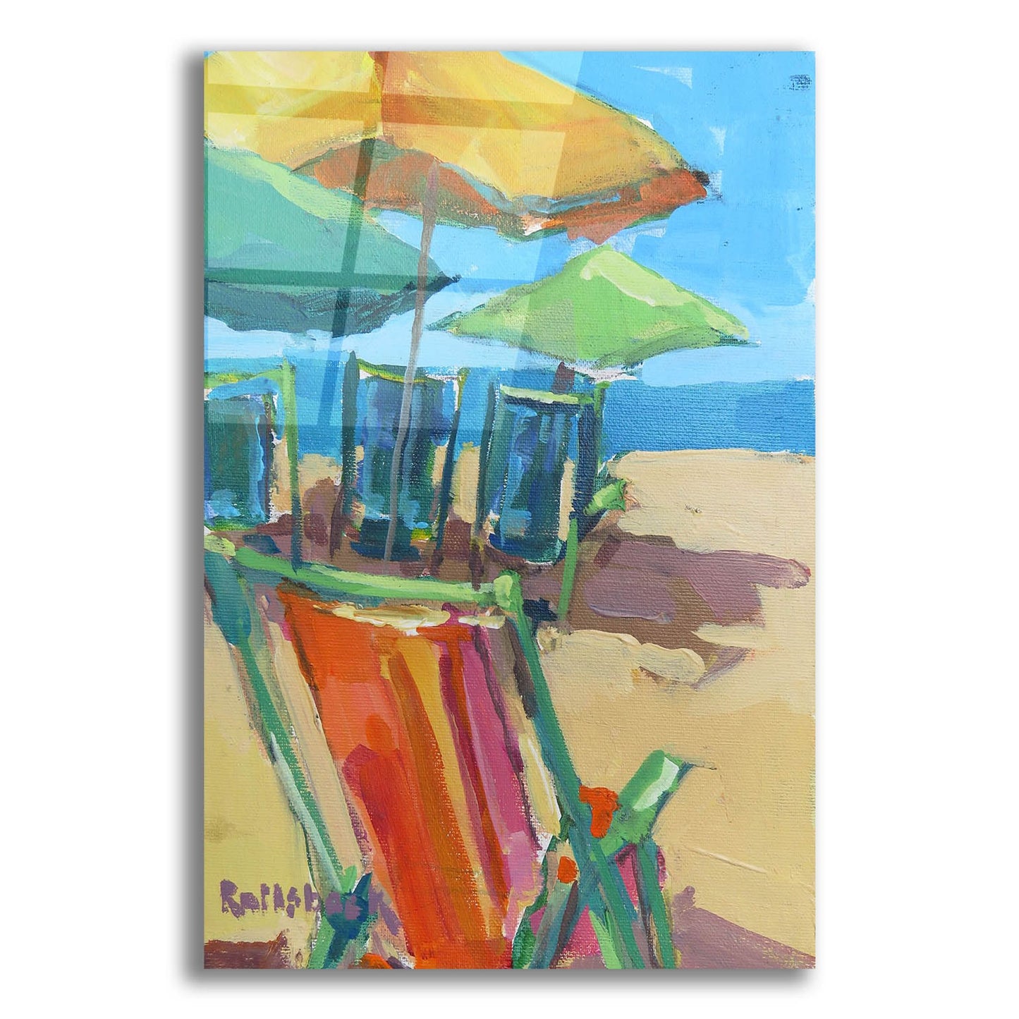 Epic Art ' Beach Days' by Page Pearson Railsback, Acrylic Glass Wall Art