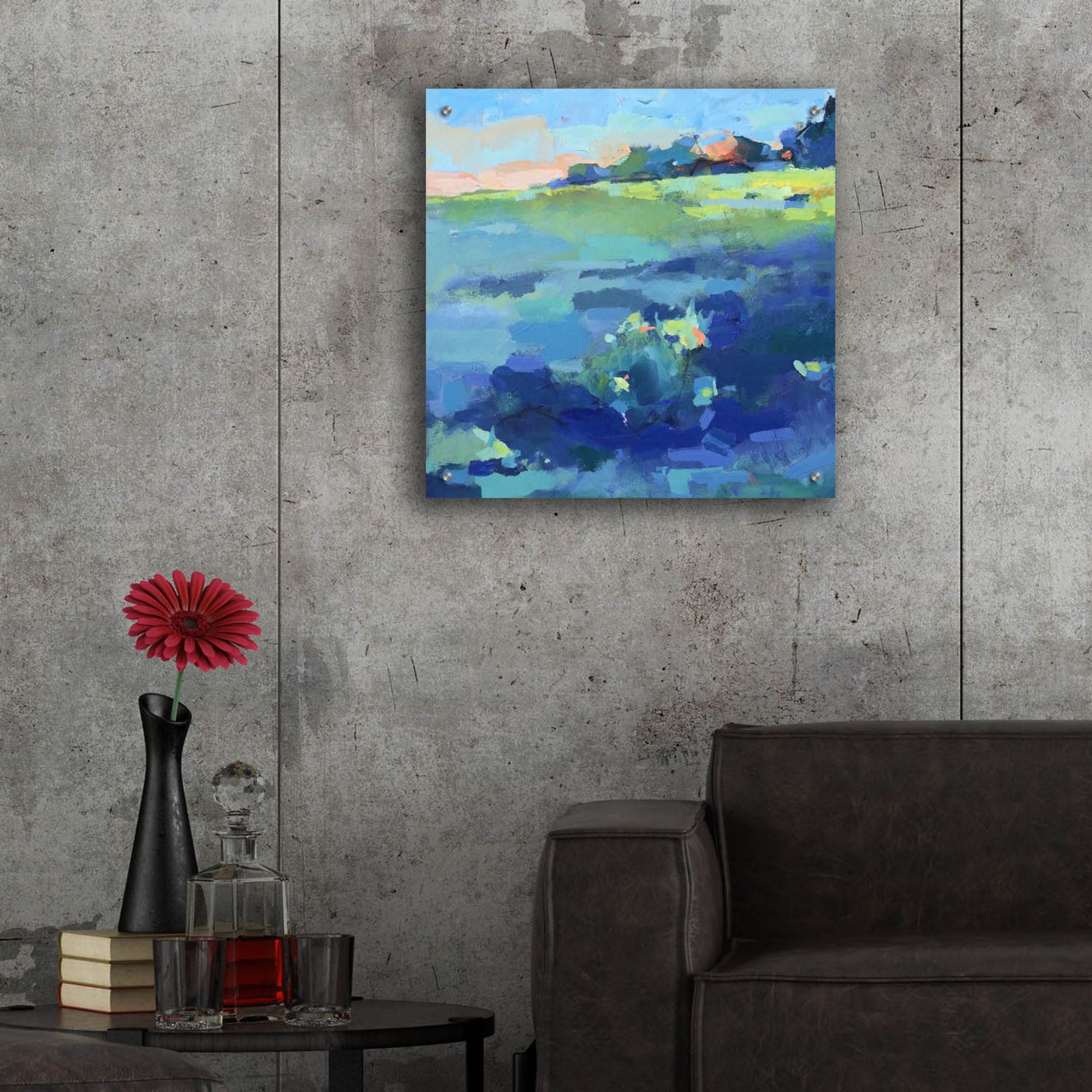 Epic Art ' Field' by Page Pearson Railsback, Acrylic Glass Wall Art,24x24