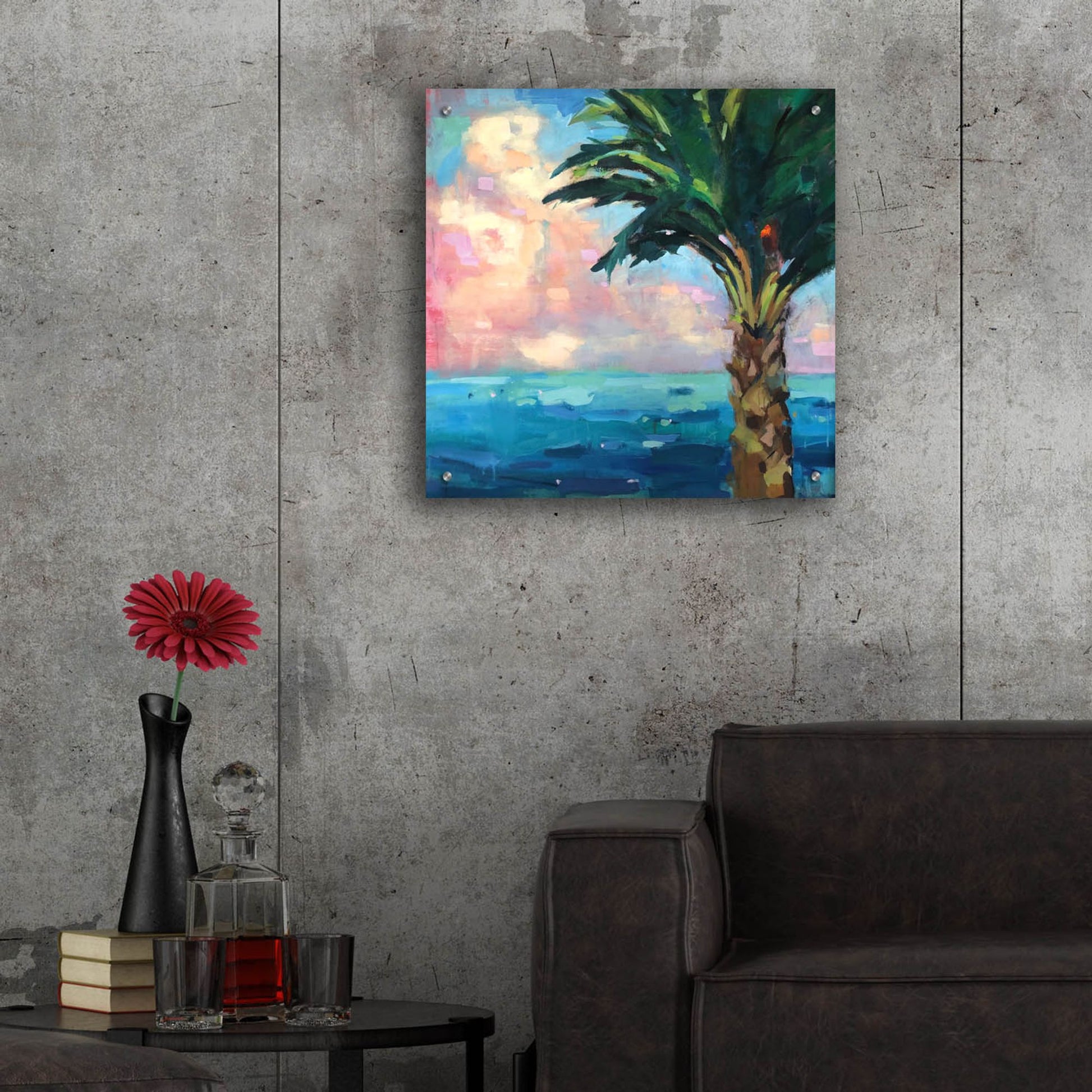 Epic Art ' Palm' by Page Pearson Railsback, Acrylic Glass Wall Art,24x24