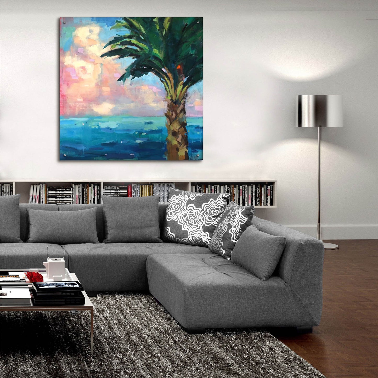 Epic Art ' Palm' by Page Pearson Railsback, Acrylic Glass Wall Art,36x36