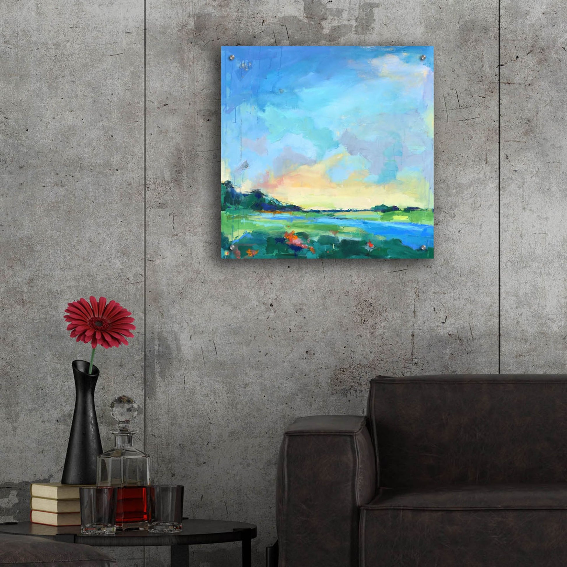 Epic Art ' River Marsh' by Page Pearson Railsback, Acrylic Glass Wall Art,24x24