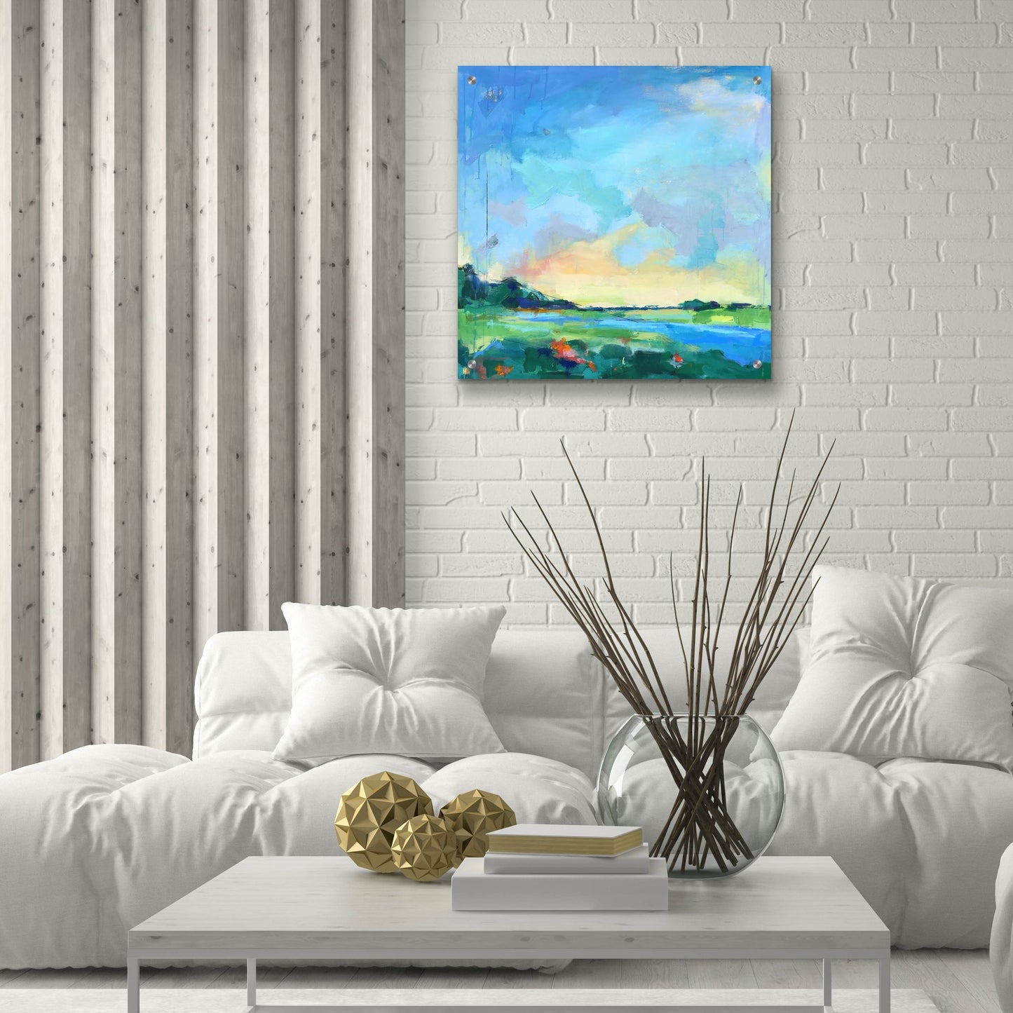 Epic Art ' River Marsh' by Page Pearson Railsback, Acrylic Glass Wall Art,24x24