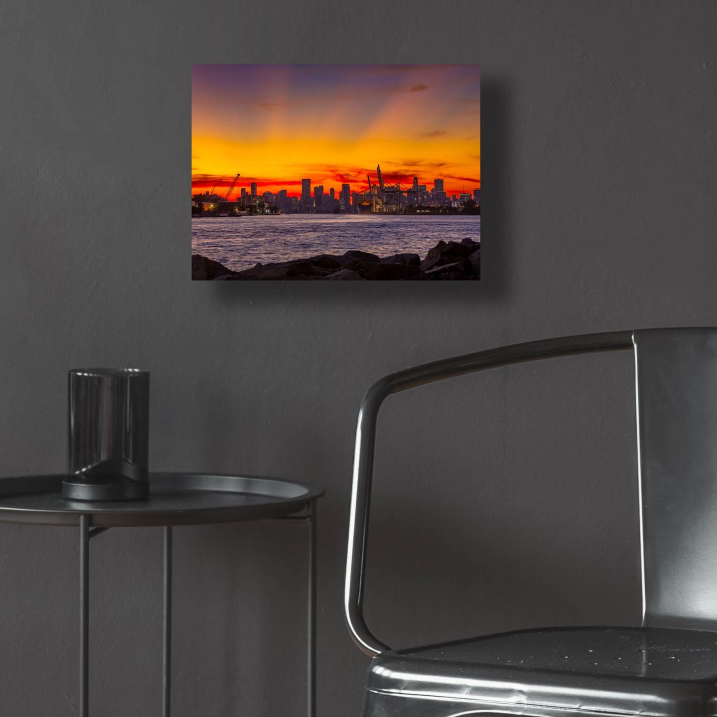 Epic Art 'Port Of Miami - Last Light' by Epic Portfolio, Acrylic Glass Wall Art,16x12