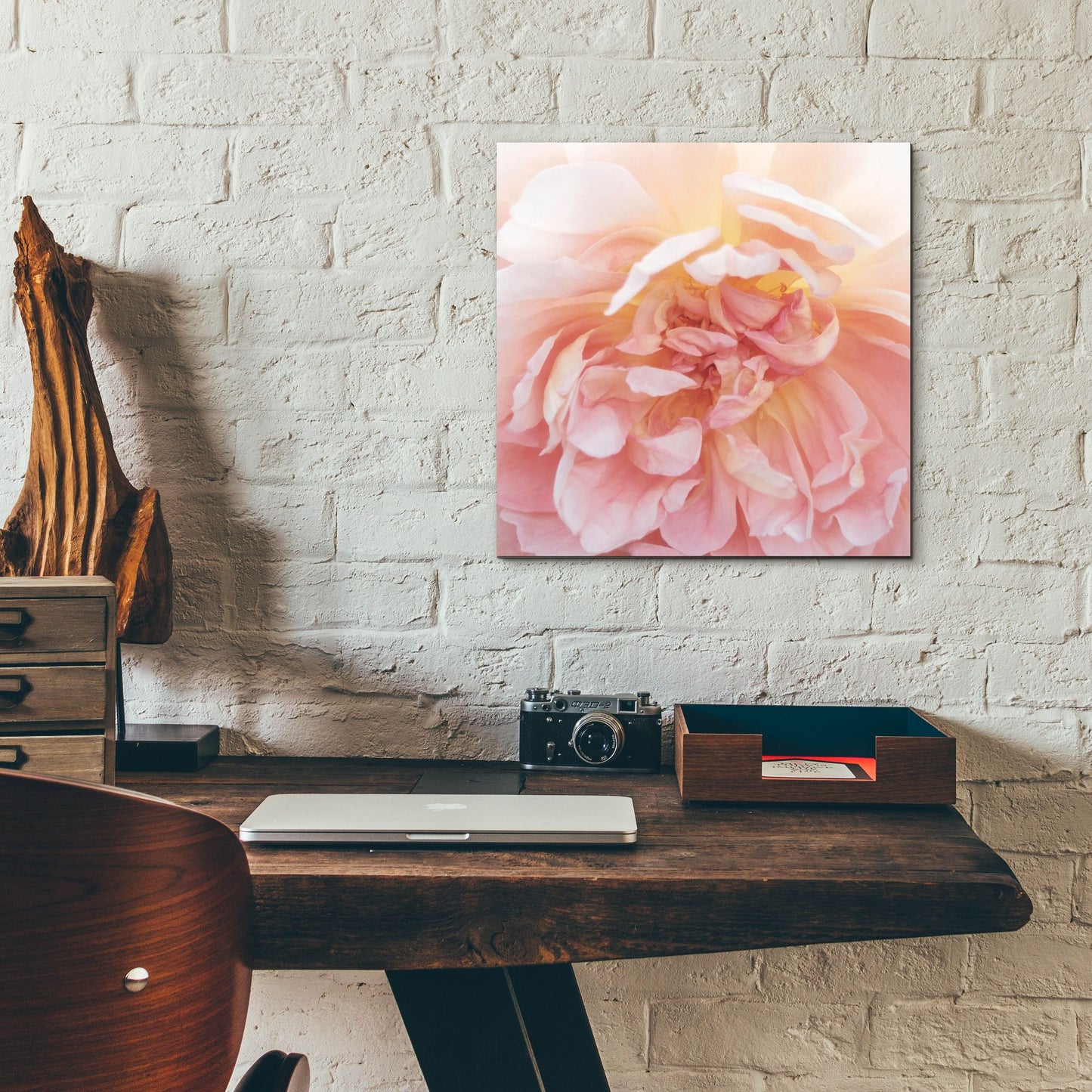 Epic Art ' Heavenly Rose' by Rebecca Swanson, Acrylic Glass Wall Art,12x12