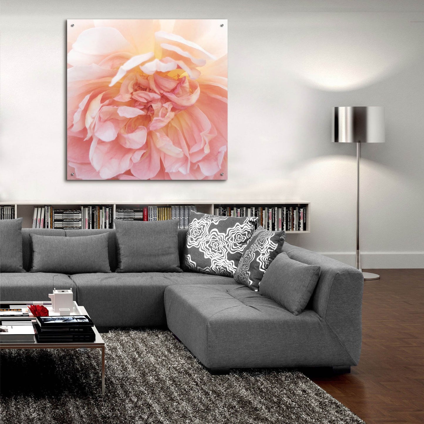 Epic Art ' Heavenly Rose' by Rebecca Swanson, Acrylic Glass Wall Art,36x36