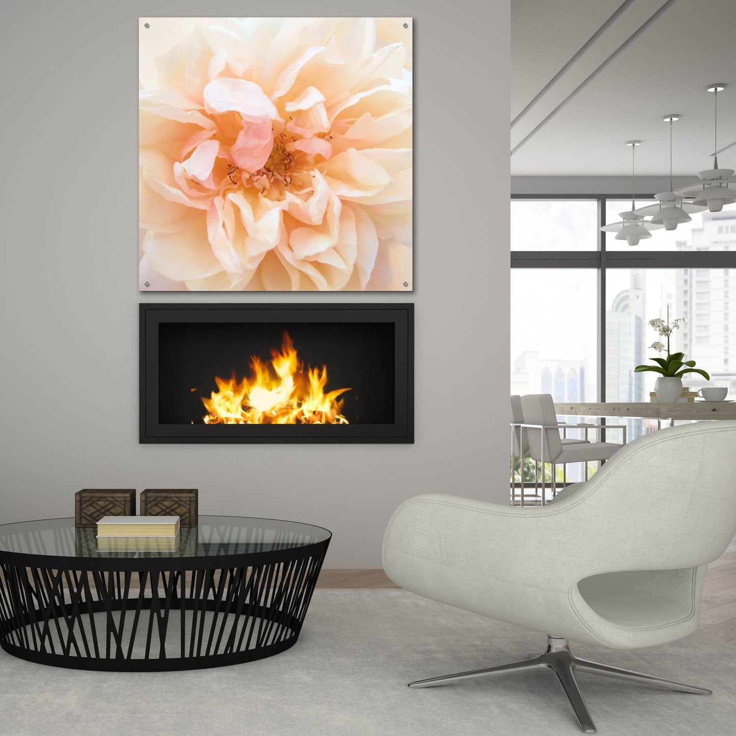 Epic Art ' Promise Rose' by Rebecca Swanson, Acrylic Glass Wall Art,36x36