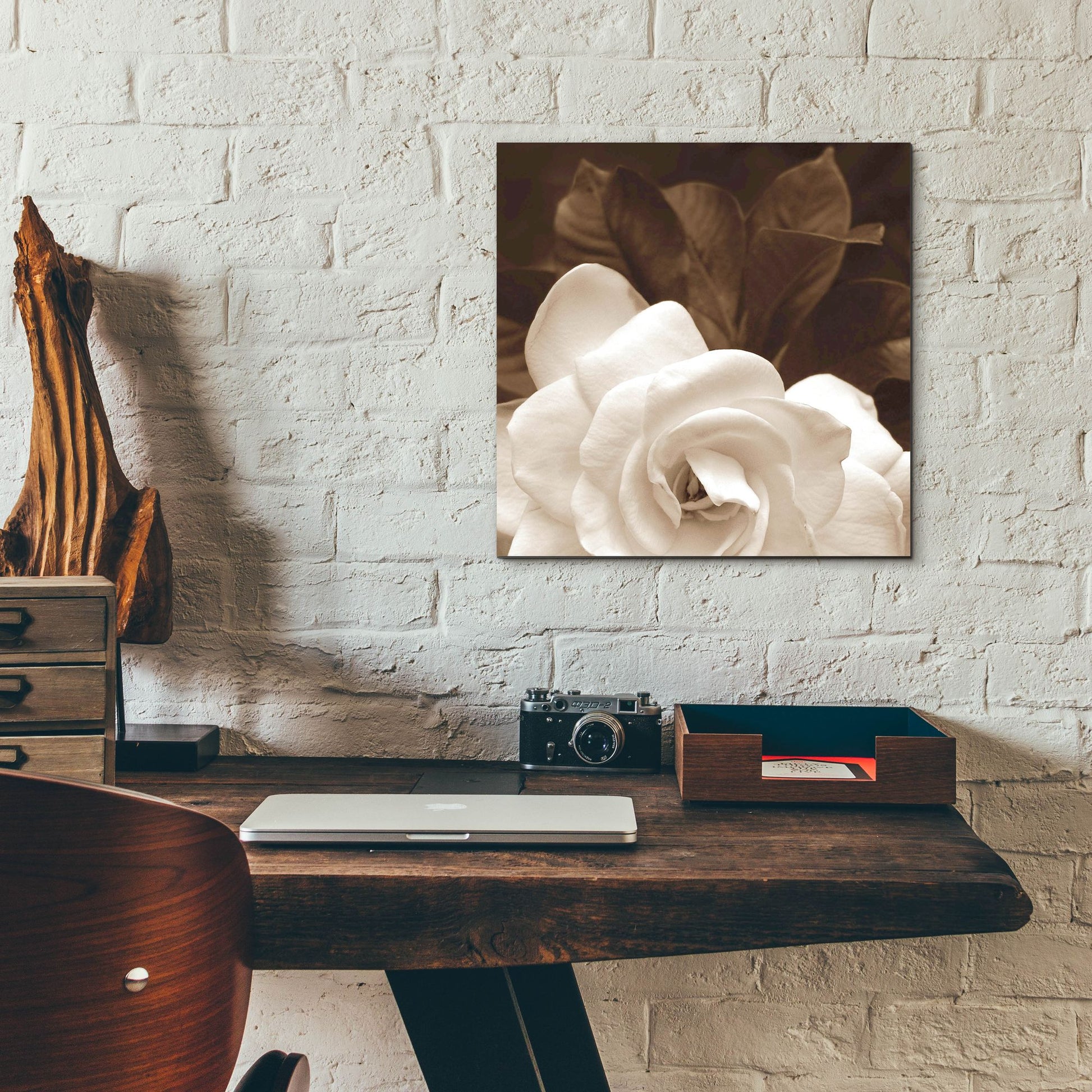 Epic Art ' Gardenia Garden' by Rebecca Swanson, Acrylic Glass Wall Art,12x12