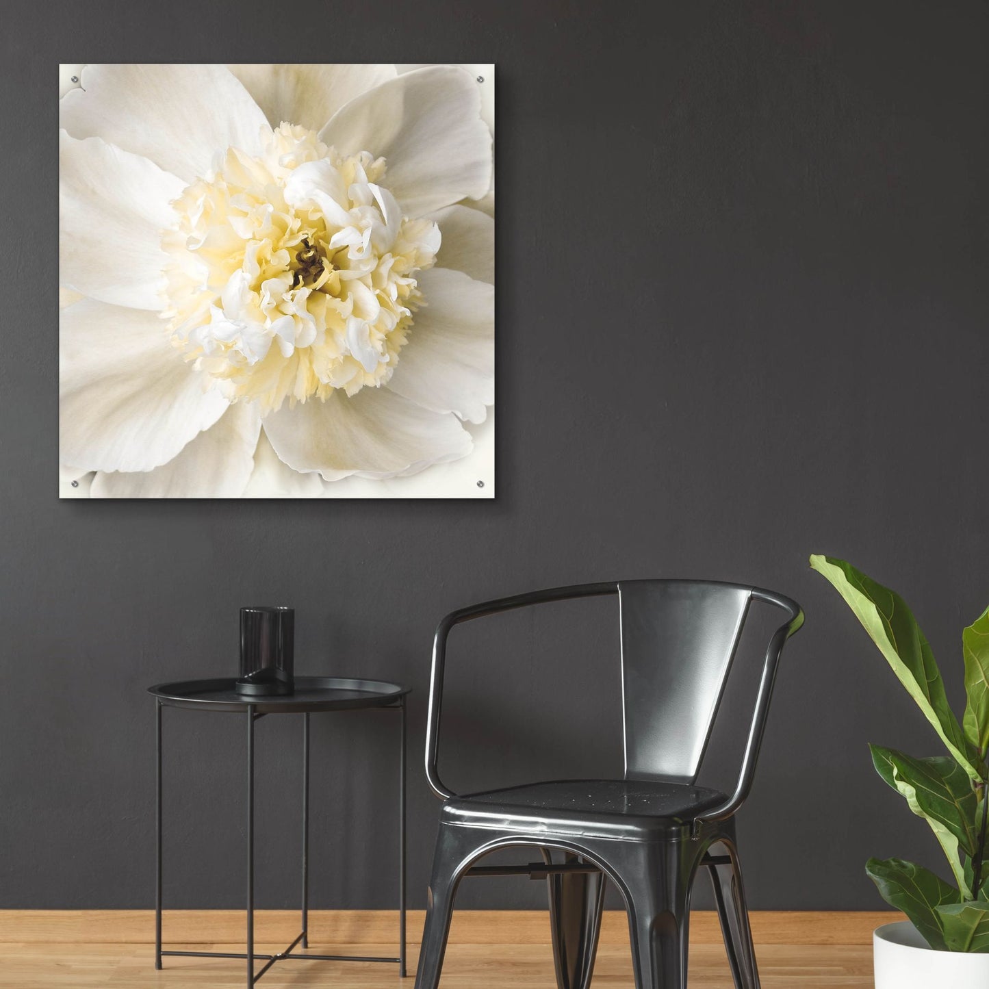 Epic Art ' Peony Praise' by Rebecca Swanson, Acrylic Glass Wall Art,36x36