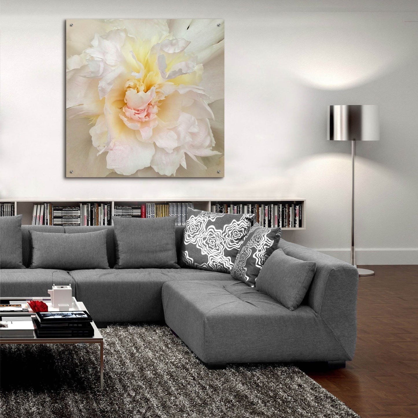 Epic Art ' Paeonia' by Rebecca Swanson, Acrylic Glass Wall Art,36x36