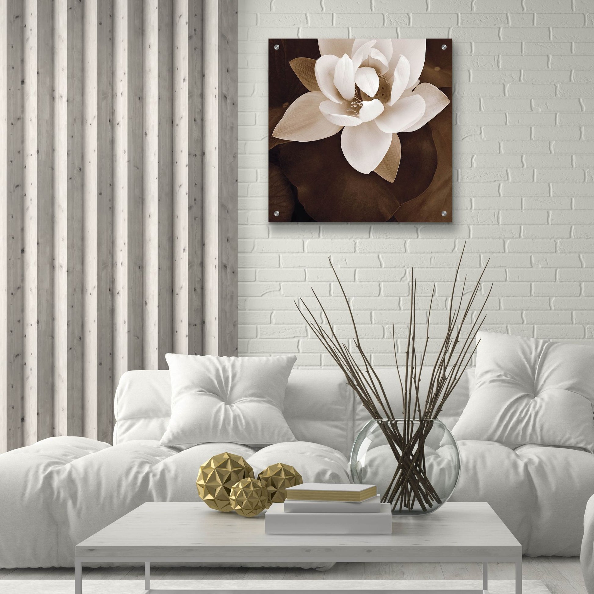 Epic Art ' Amazon Lotus' by Rebecca Swanson, Acrylic Glass Wall Art,24x24