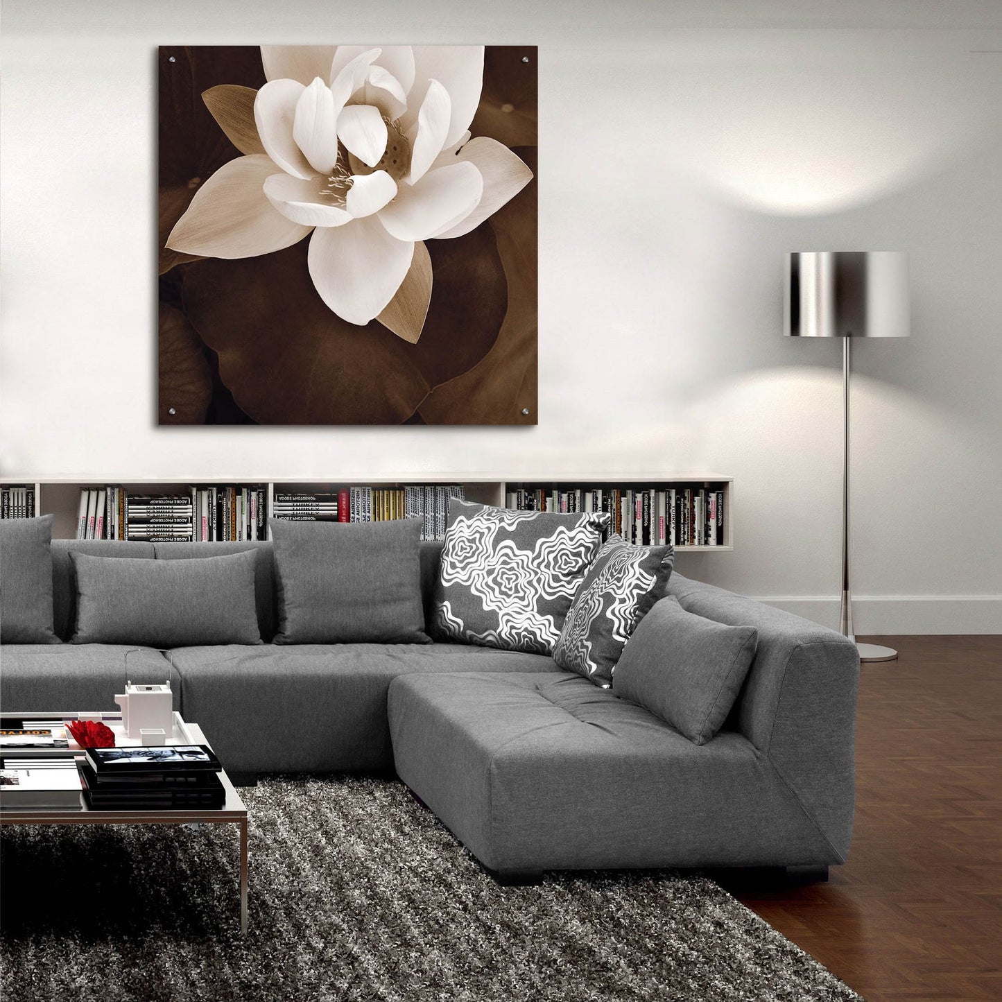 Epic Art ' Amazon Lotus' by Rebecca Swanson, Acrylic Glass Wall Art,36x36