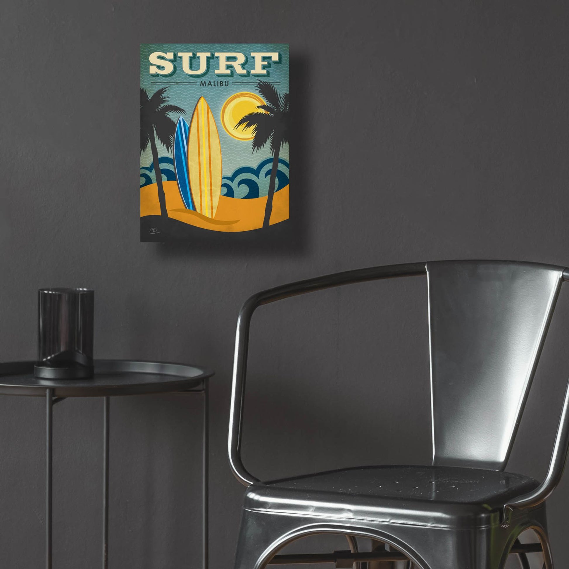 Epic Art ' Surf Malibu' by Renee Pulve, Acrylic Glass Wall Art,12x16