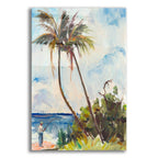 Epic Art ' Fishing under Palms' by Richard A. Rodgers, Acrylic Glass Wall Art